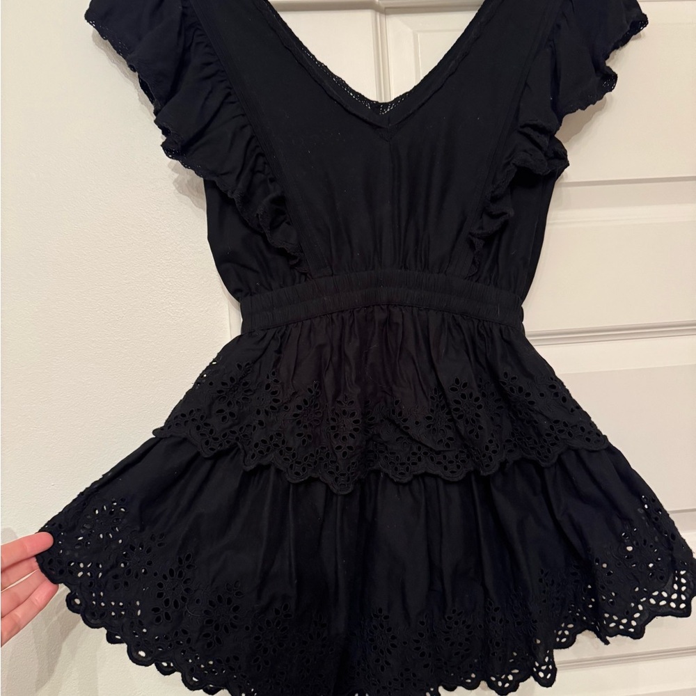 Little Black Eyelet Dress